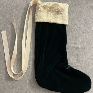 Green Velvet Christmas Stocking